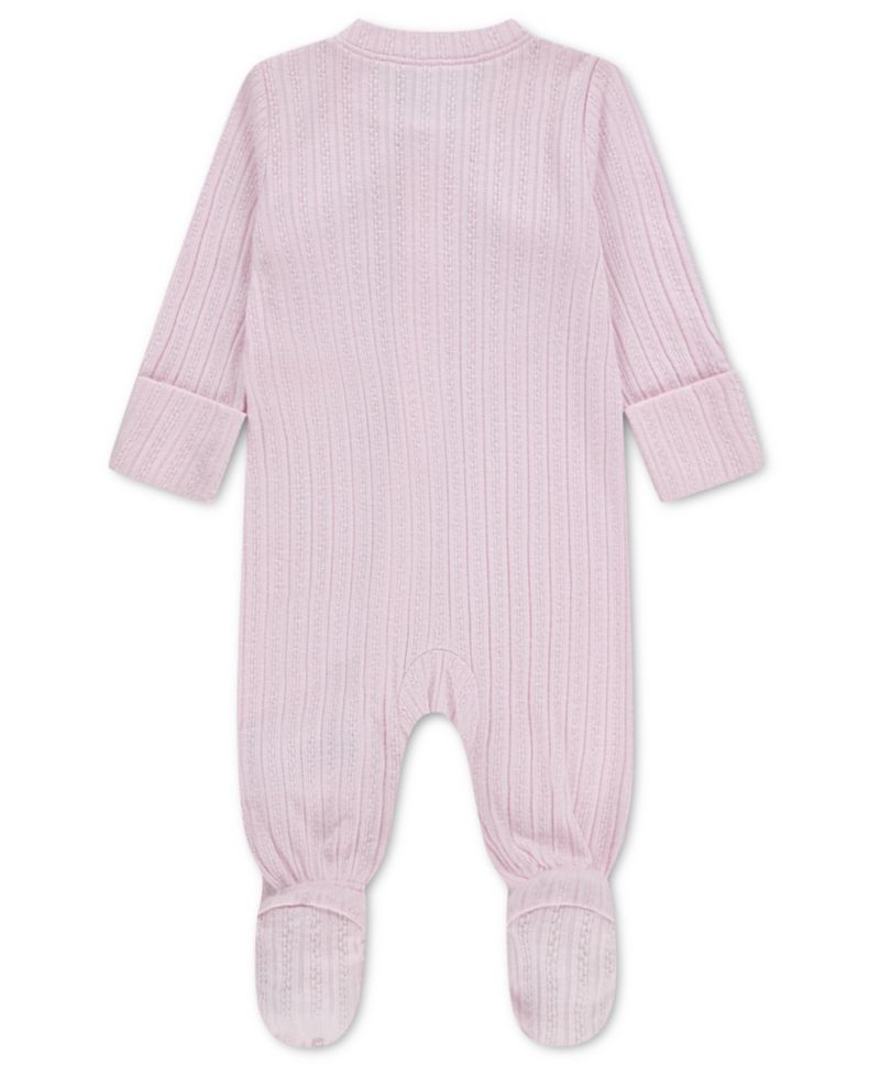 Baby Girls' Footed Pointelle Coverall