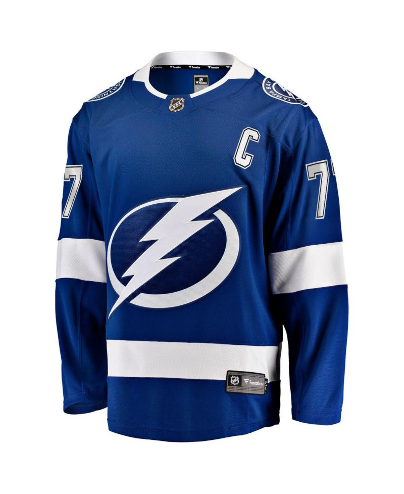 Men's Victor Hedman Blue Tampa Bay Lightning Home Captain Patch Breakaway Jersey