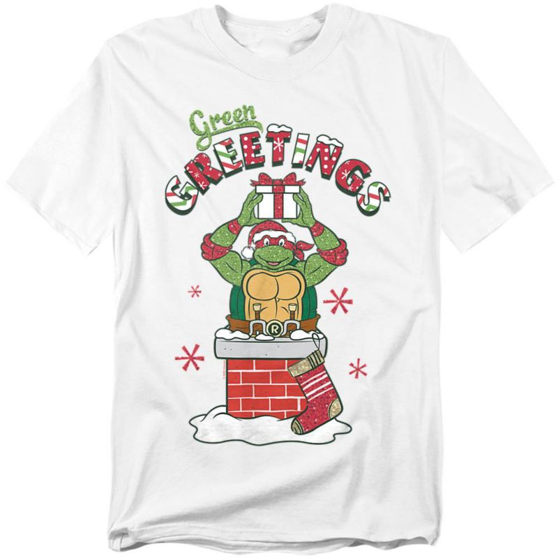 Men's Greetings Christmas Scene T-Shirt
