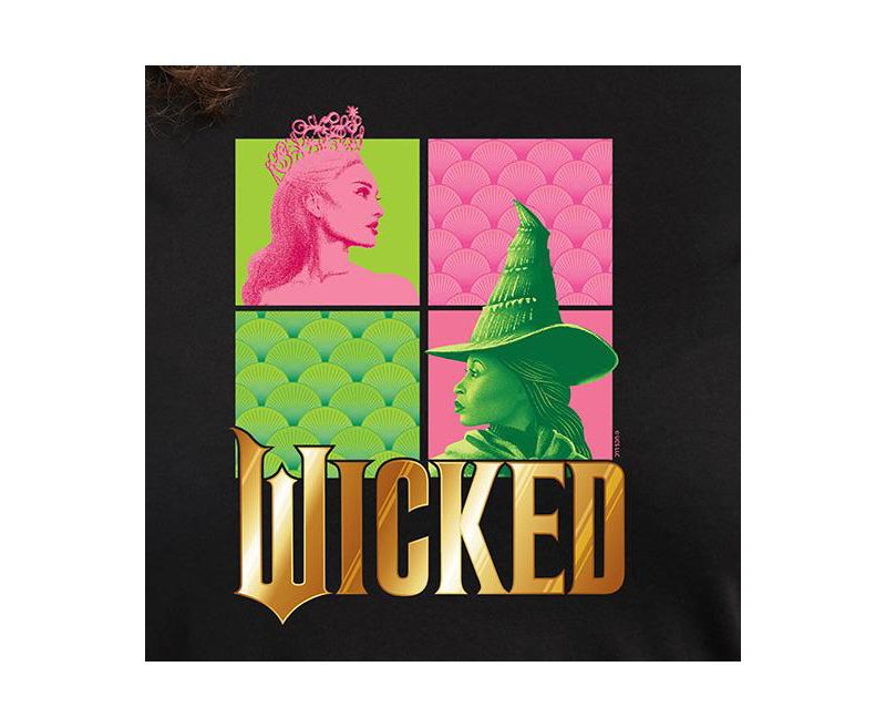 Plus Size Wicked Elphaba Glinda Graphic Crew Neck T-Shirt