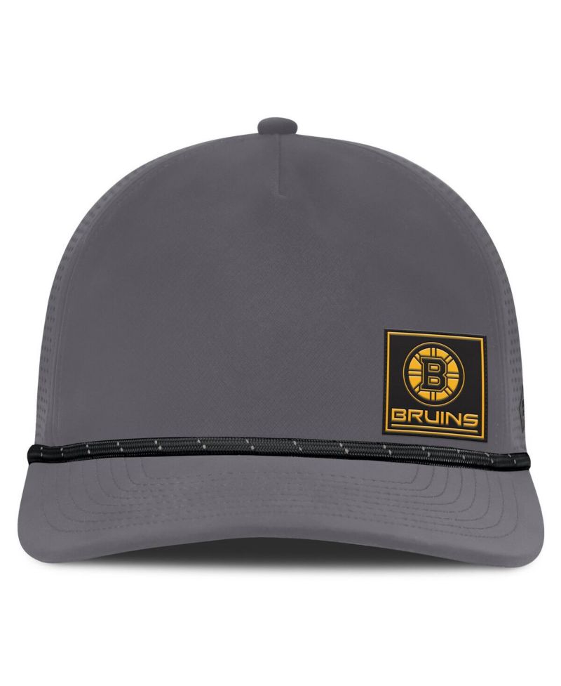 Men's Gray Boston Bruins Captain Rope Adjustable Hat