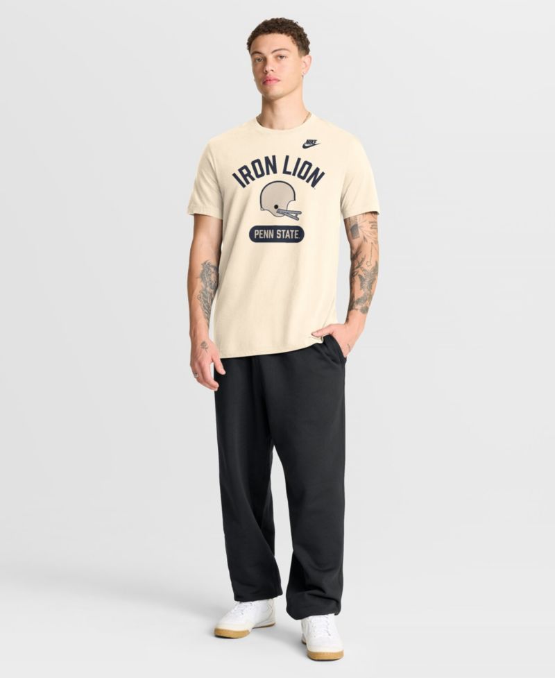 Men's Natural Penn State Nittany Lions Legacy Arch Helmet T-Shirt