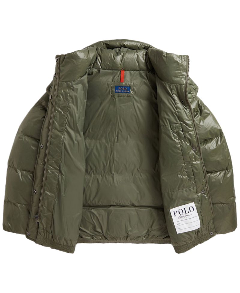 Girls' 7-16 Glossy Down Hooded Jacket