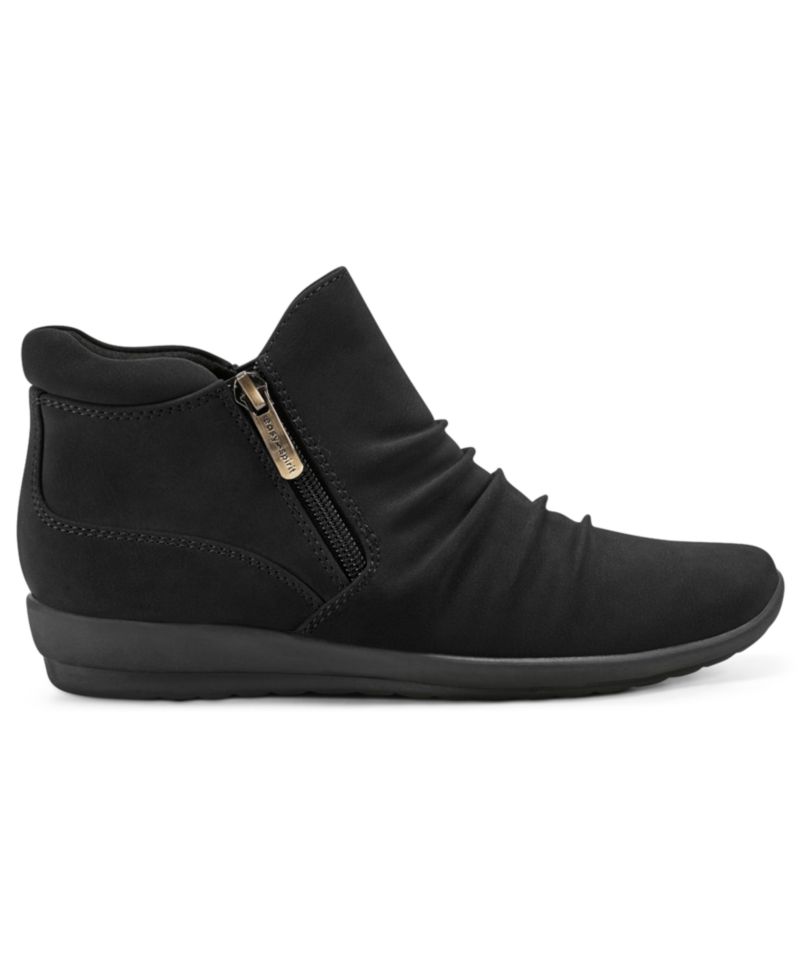 Women's Aleta Ruched Side-Zip Flat Booties