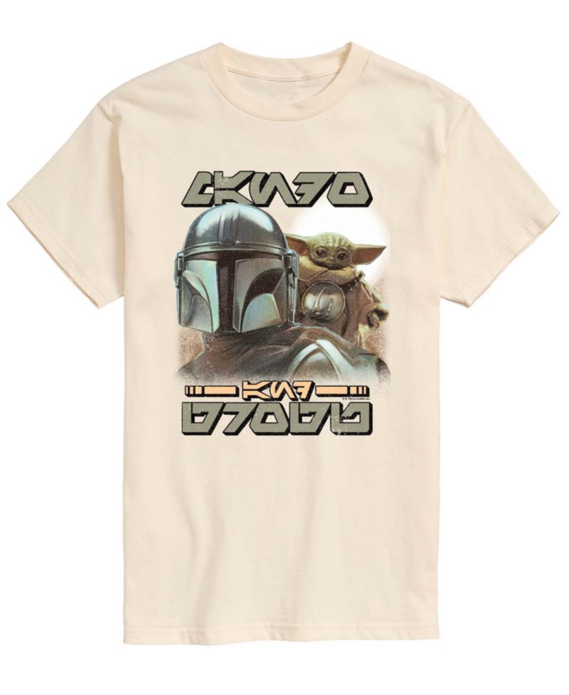 Men's The Mandalorian & Grogu Aurebesh Graphic T-Shirt