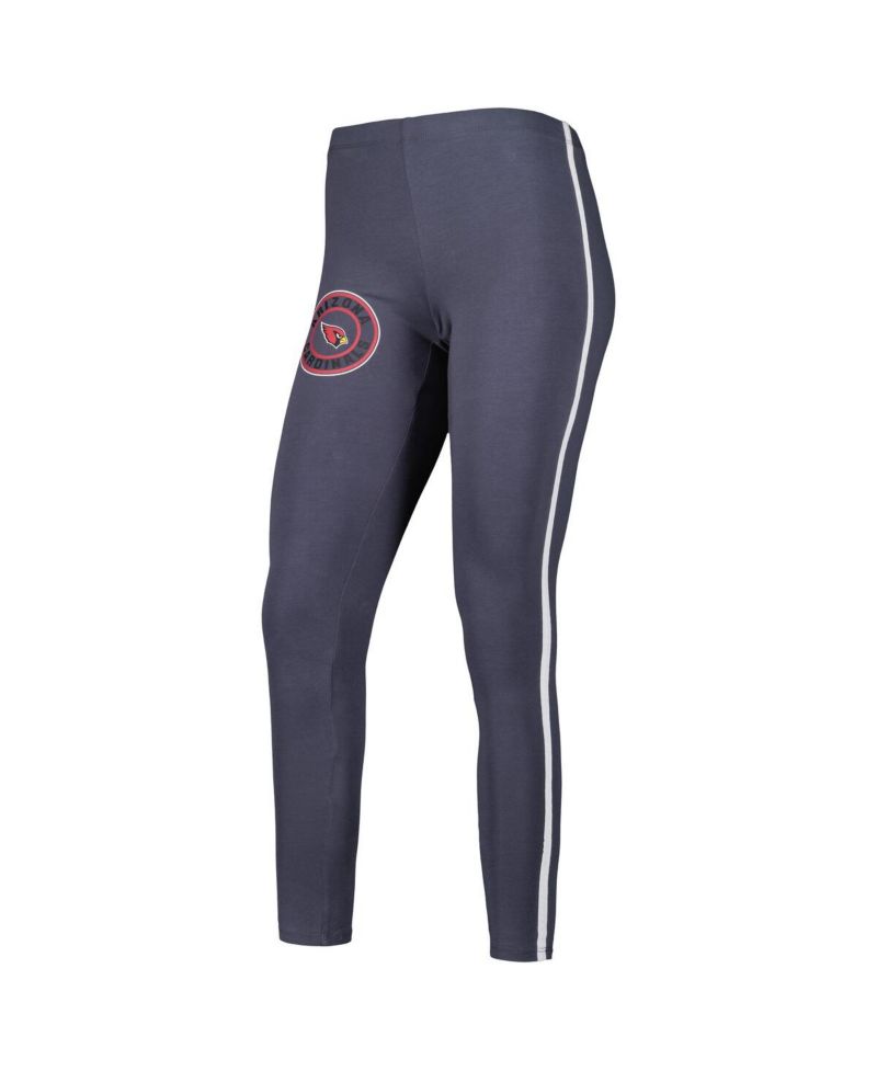 Women's White, Charcoal Arizona Cardinals Sonata T-shirt and Leggings Sleep Set