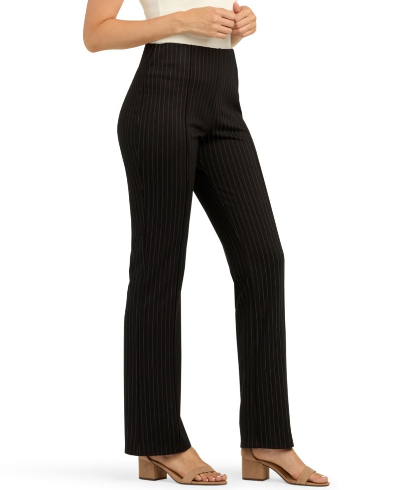 Juniors' Mid-Rise Knit Flared Pants