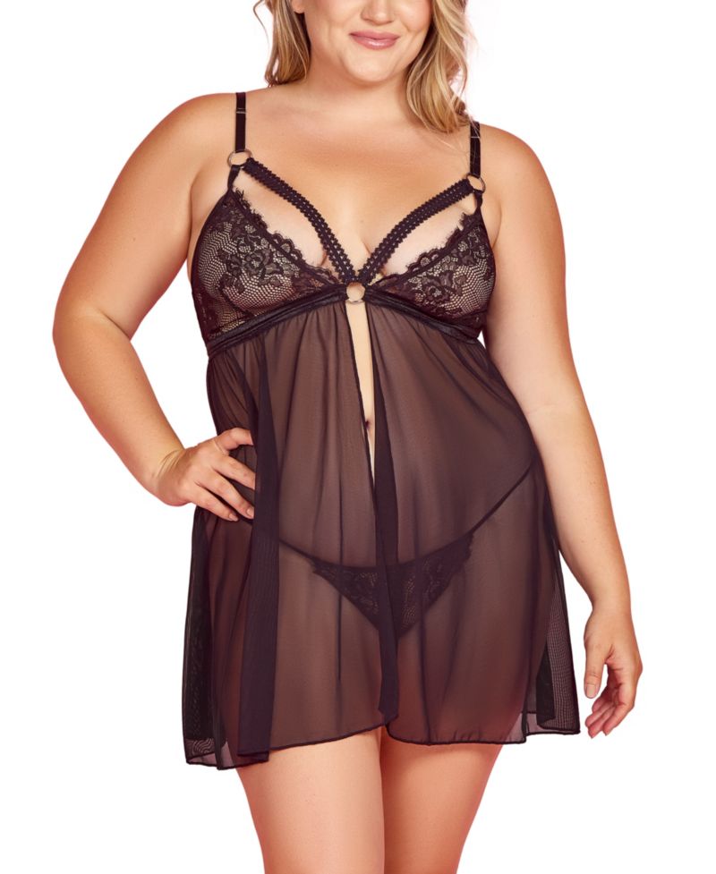 Plus Size Babydoll Lingerie Set