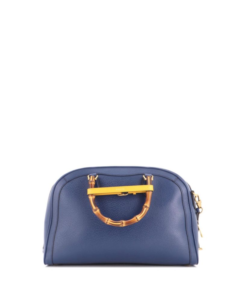 Medium Diana NM Bamboo Handle Duffle Bag Leather