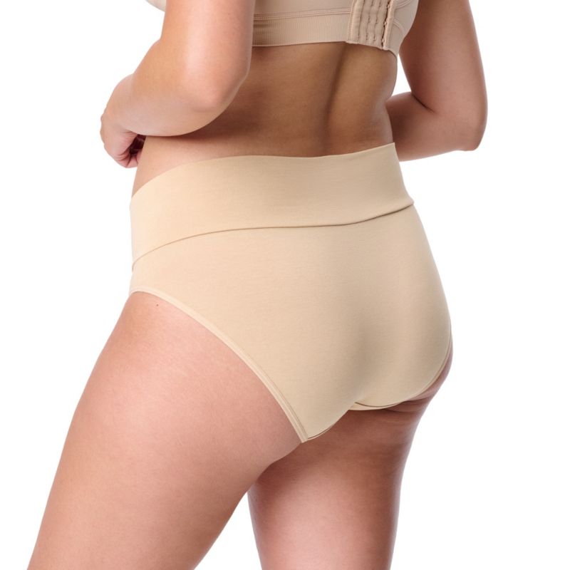 Maternity Motherhood Cotton Foldover Waistband Brief Panty, 3-Pack