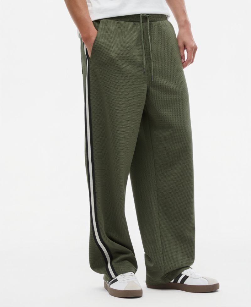 Men's Sport Mesh Striped Drawstring Pants