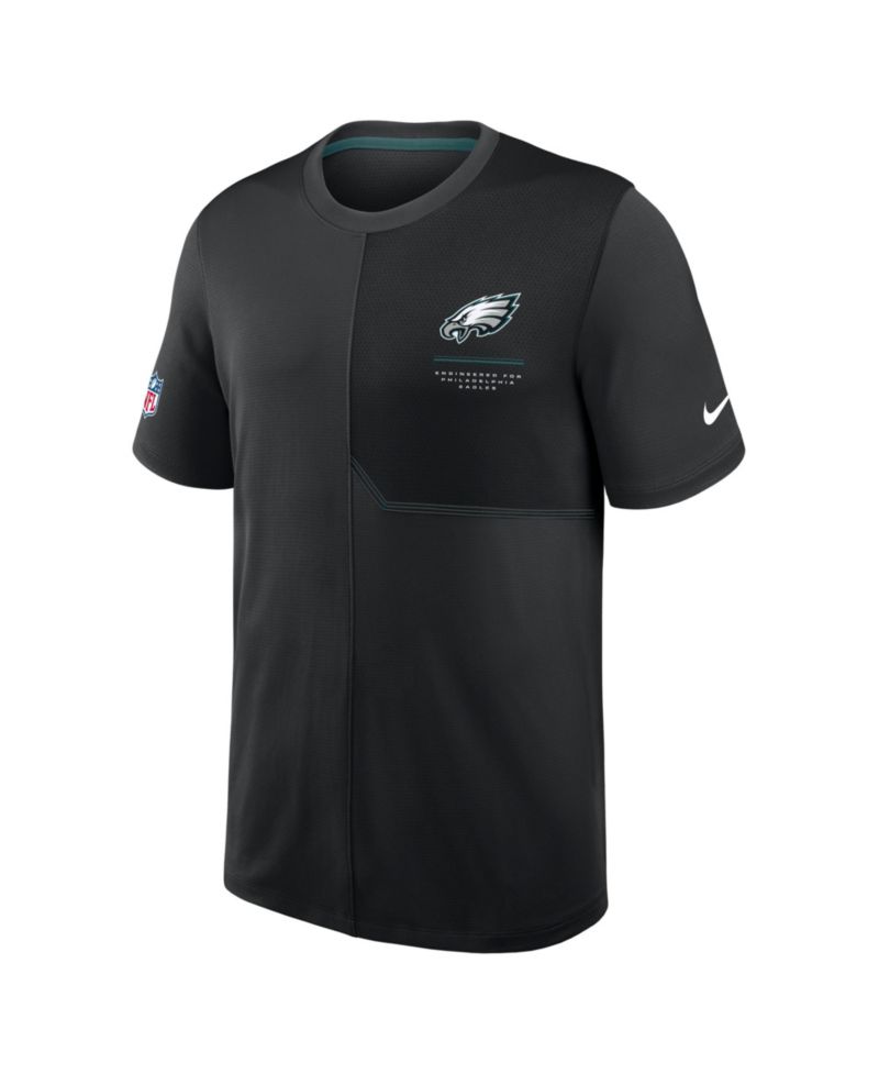 Men's Black Philadelphia Eagles Sideline UV Dri-FIT Coaches T-Shirt