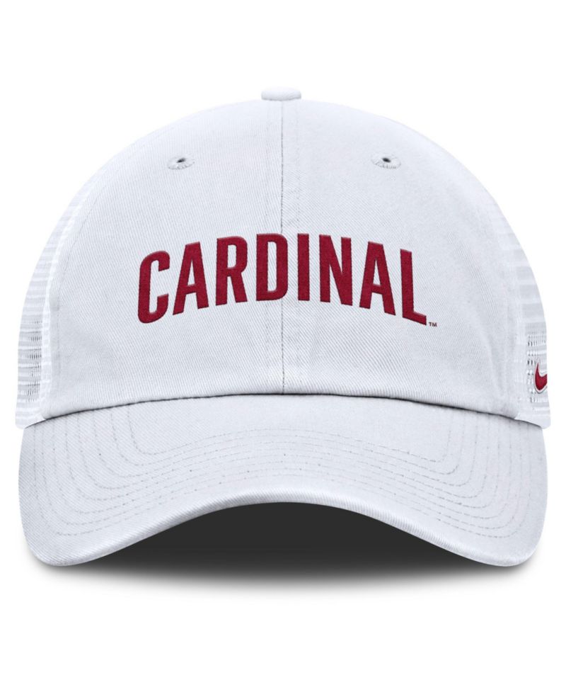 Men's White Stanford Cardinal Club Campus Trucker Adjustable Hat