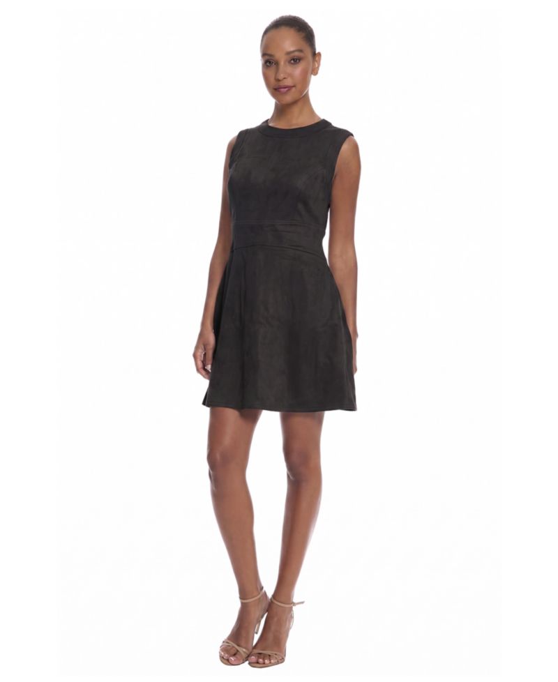 Women's Sleeveless Suede Mini Dress