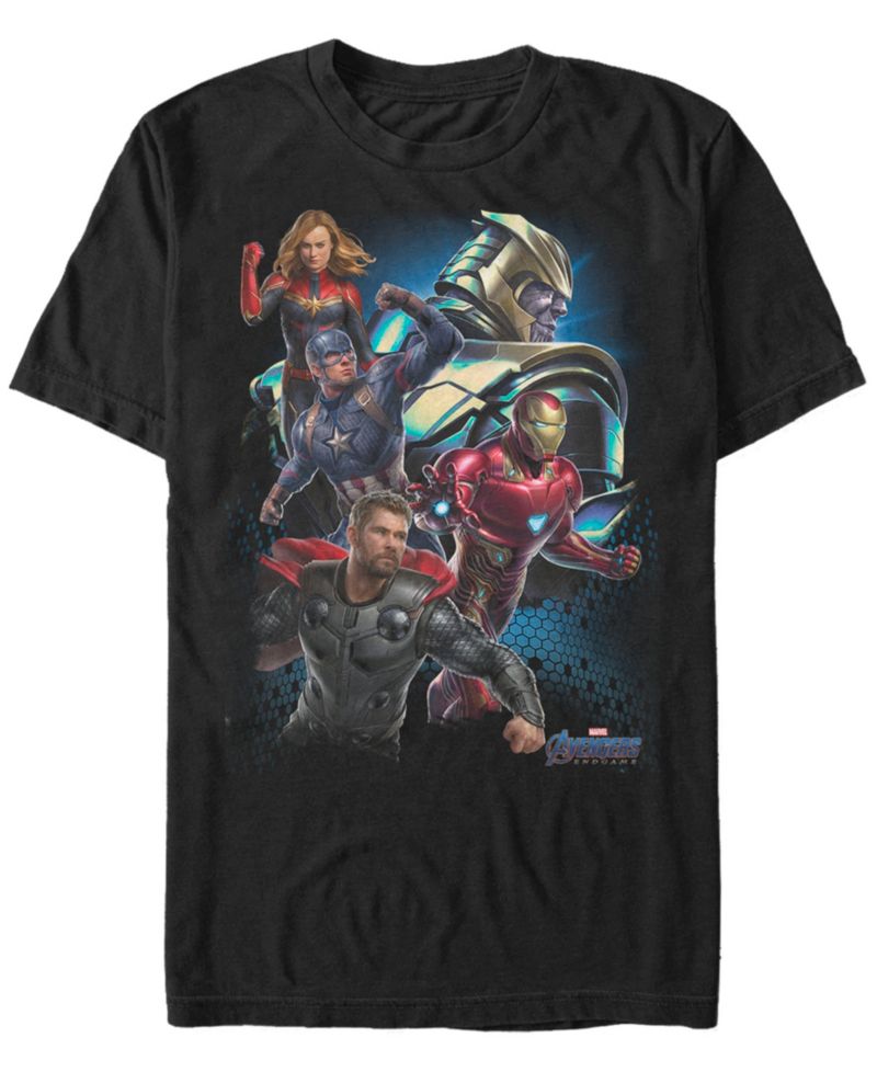 Marvel Men's Avengers Endgame Group Action Pose, Short Sleeve T-shirt