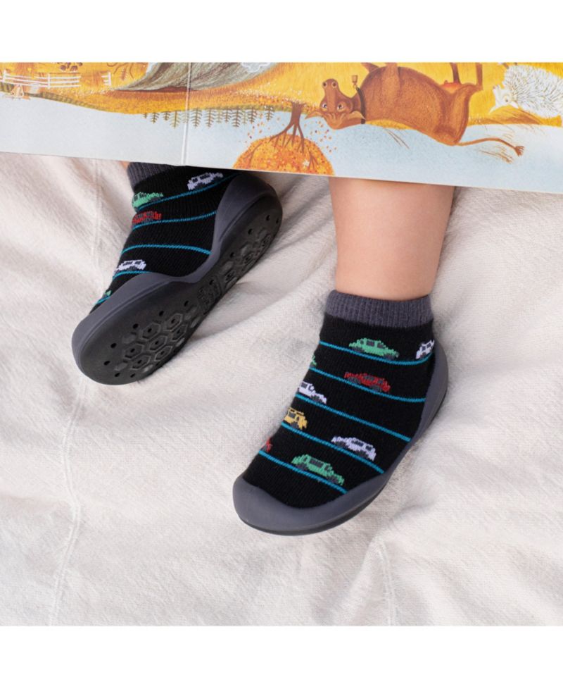 Baby Boys First Walk Sock Shoes Broom Broom
