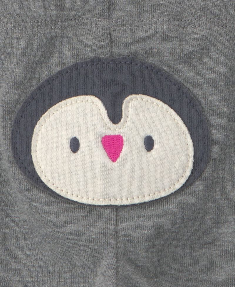 Baby Girls' Penguin Long-Sleeve Bodysuits and Pants, 3-Piece Set