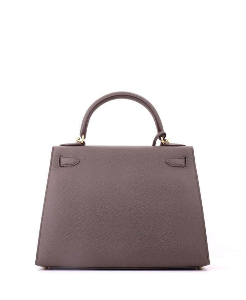 Kelly 28 Handbag Grey Epsom with Gold Hardware