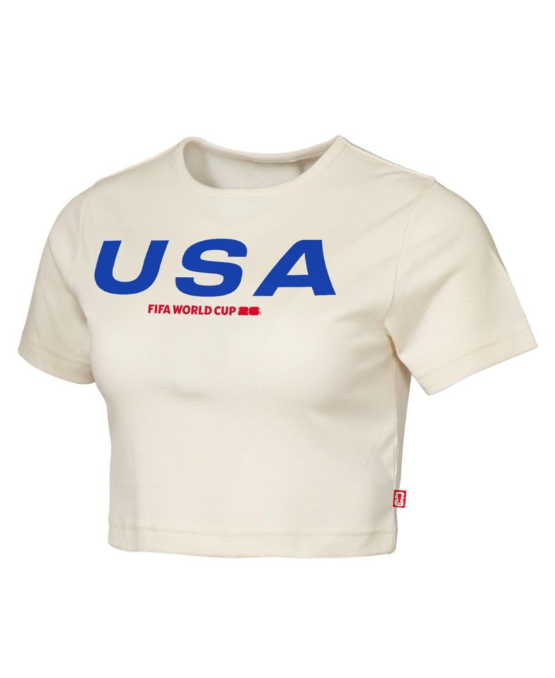 Women's Natural USA FIFA World Cup 2026 Elote Squad Cropped T-Shirt