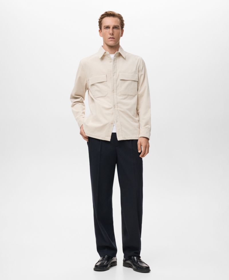 Men's Corduroy Pockets Overshirt