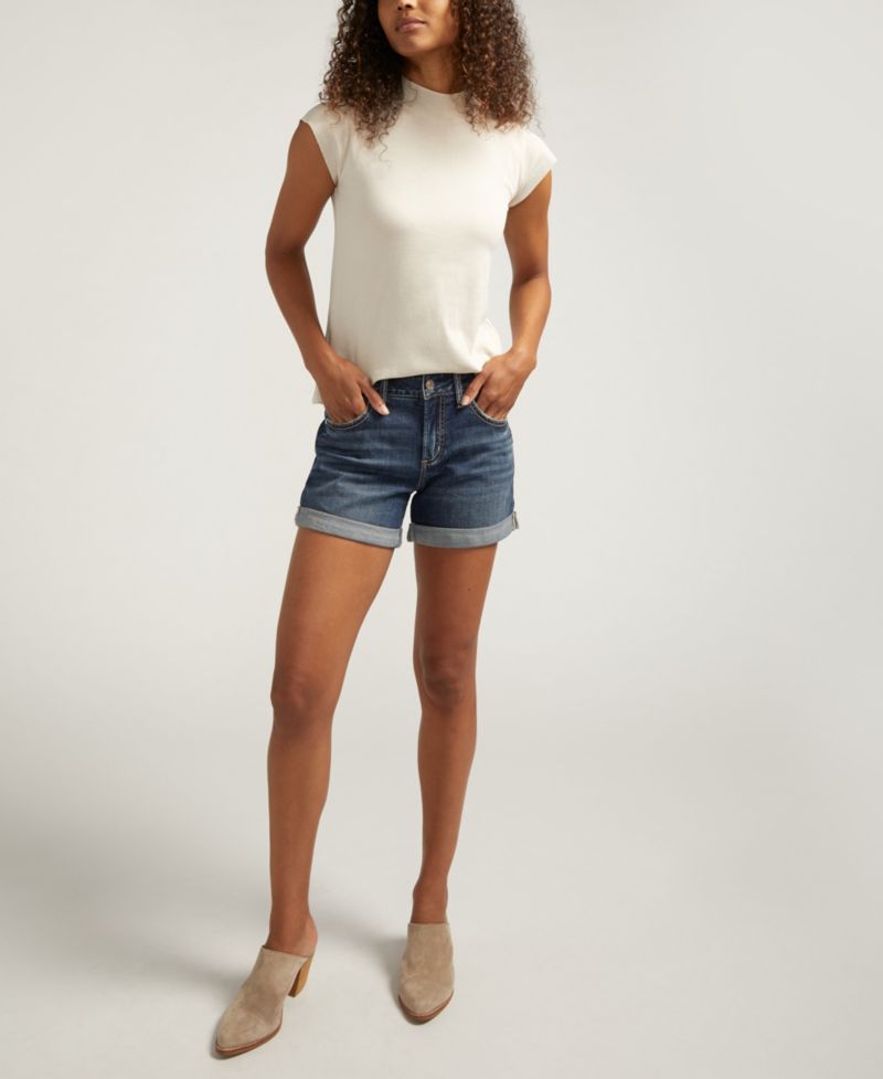 Women's Boyfriend Mid Rise Shorts