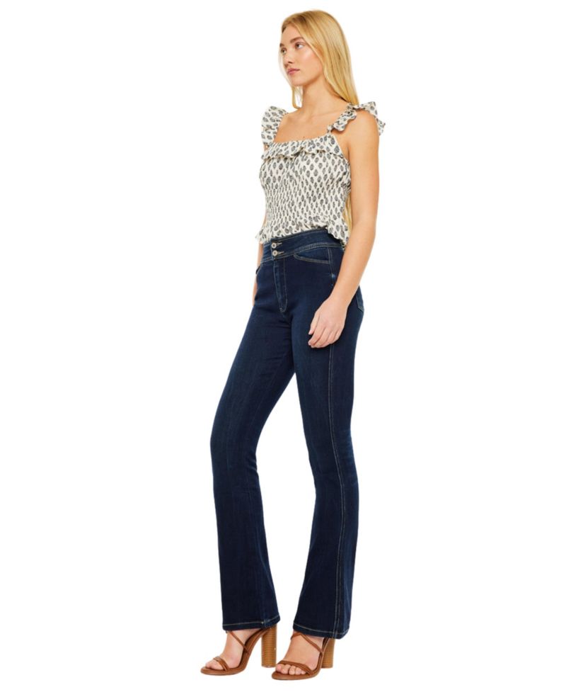 Women's Seren High Rise Exposed Button Bootcut Jeans