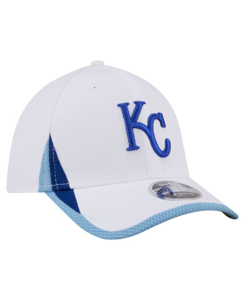 Men's White Kansas City Royals Cut n Sew 39THIRTY Flex Hat