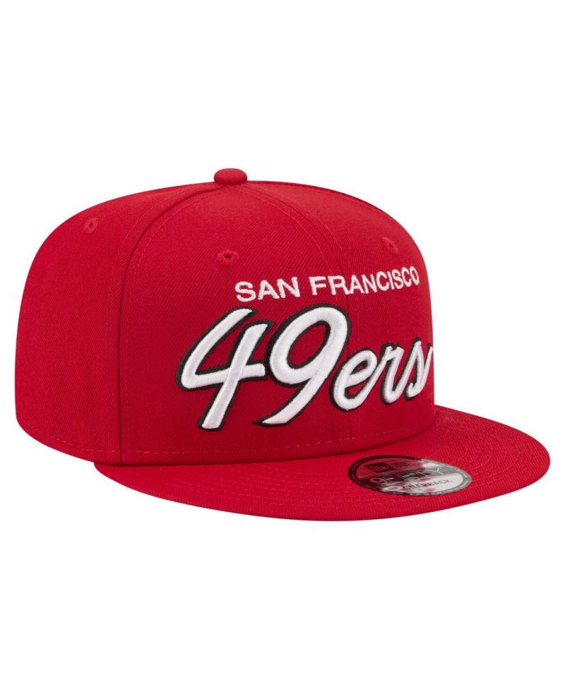 Men's Scarlet San Francisco 49ers Core Team Script 9FIFTY Snapback Hat
