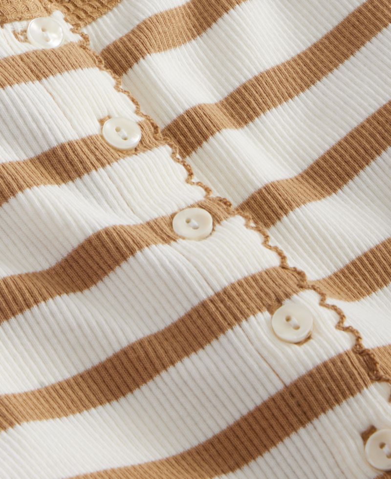 Women's Button-Down Contrast-Stitch Rib Tank Top