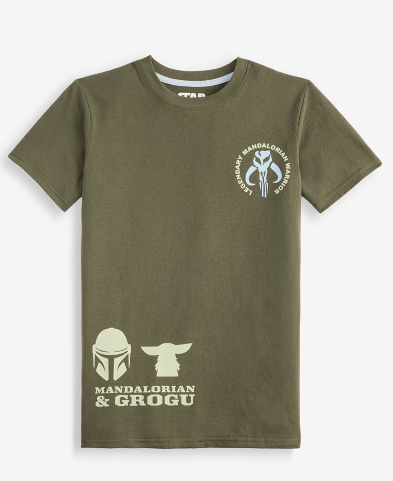 Boys' XS-XL Mandalorian & Grogu Short-Sleeve T-Shirt
