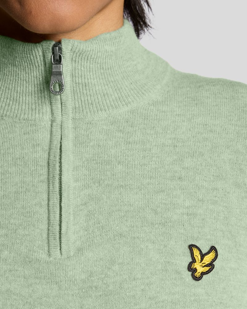Men's Lambswool Blend Quarter Zip Sweater