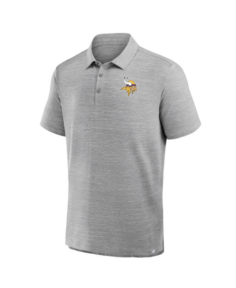 Men's Heather Gray Minnesota Vikings Clutch Polo Shirt