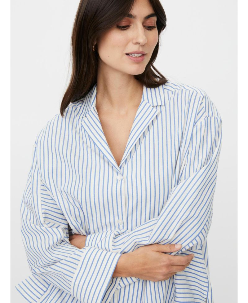 Women's MaIsolisse Striped Long-Sleeve Cotton Shirt