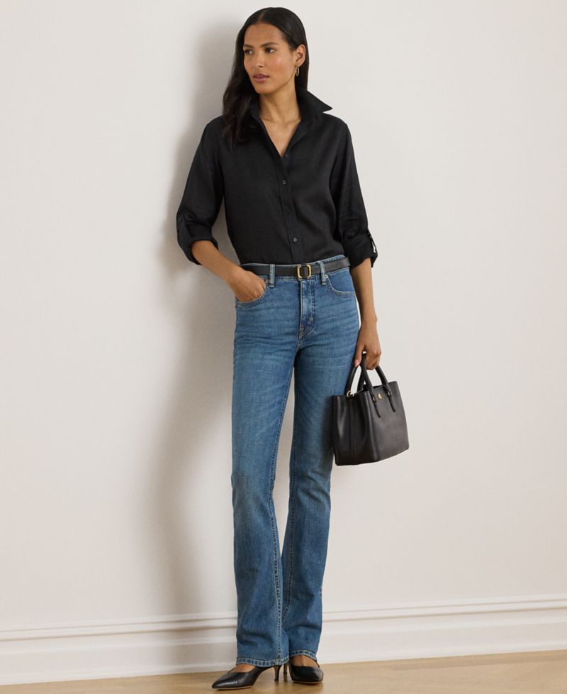 Petite 100% Linen Relaxed-Fit Shirt