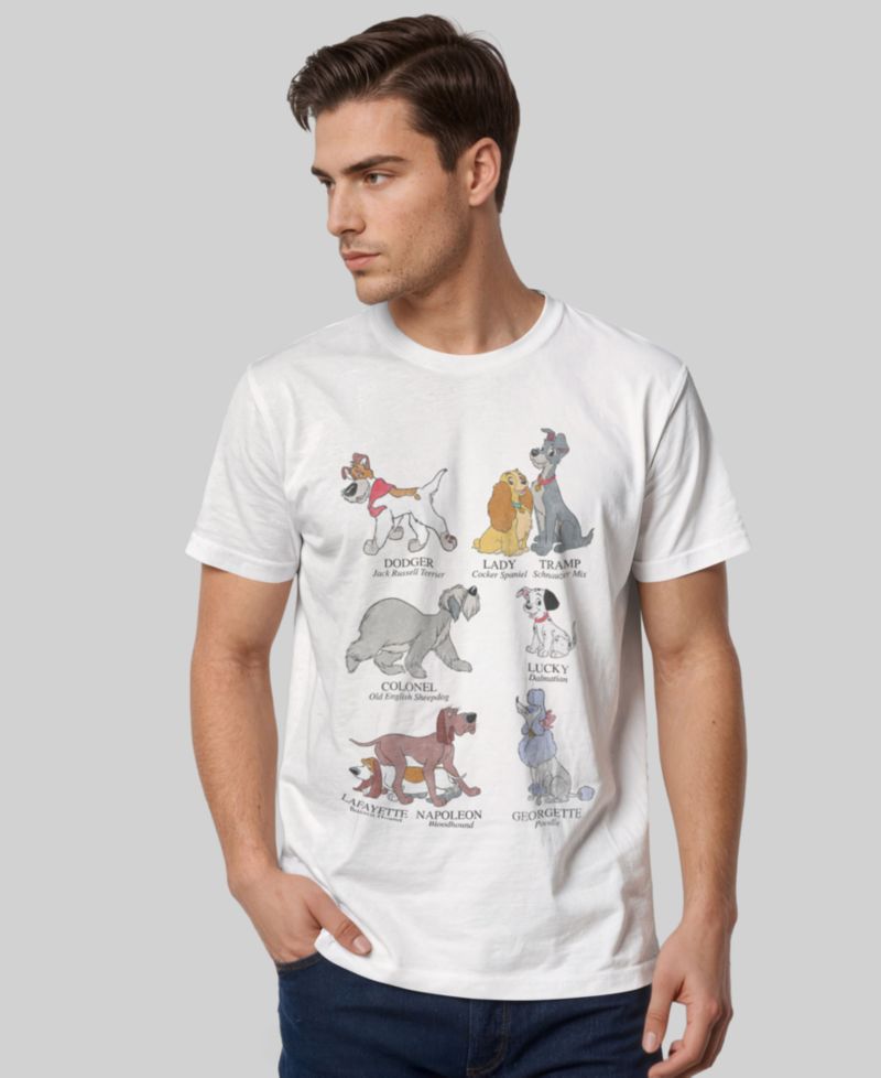 Men's Dog Breeds Short-Sleeve Crew T-Shirt