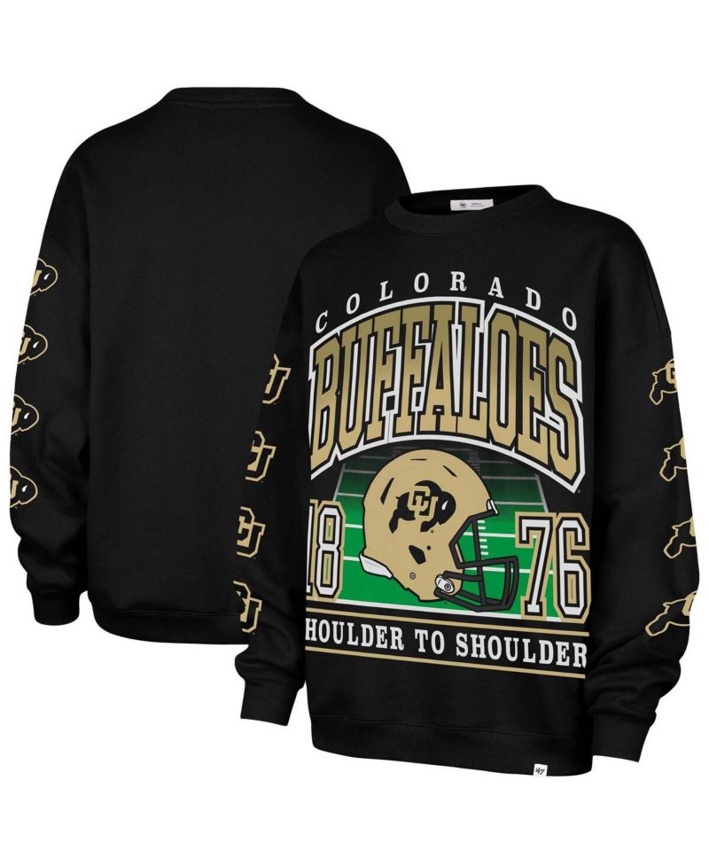 Women's Black Colorado Buffaloes Go Big Oversized Pullover Sweatshirt