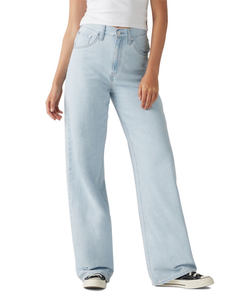 Women's Cinch-Waist Lightweight Baggy Jeans