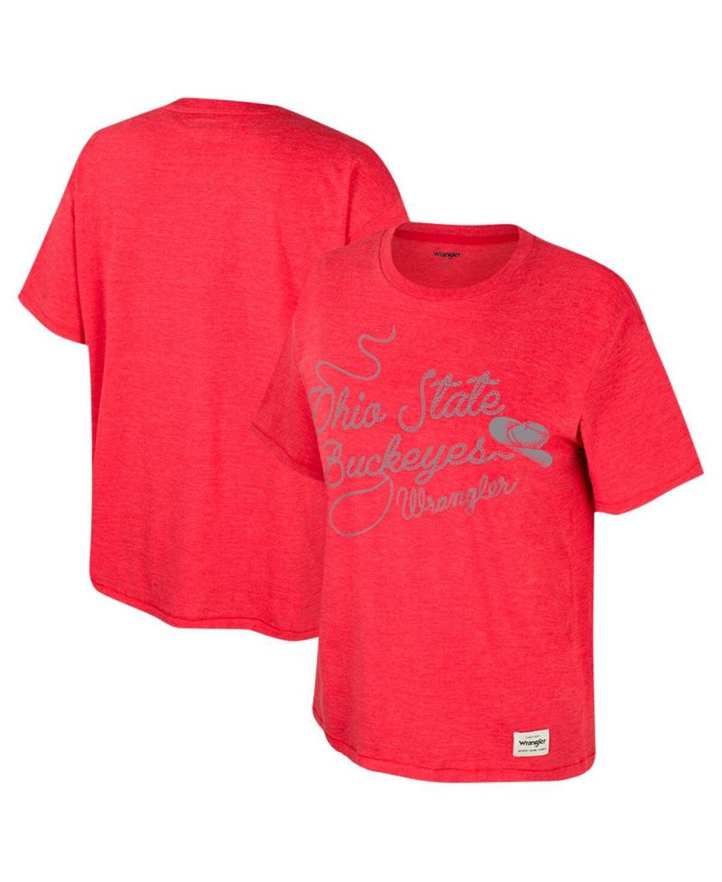 Women's Scarlet Ohio State Buckeyes Lasso Oversized T-Shirt
