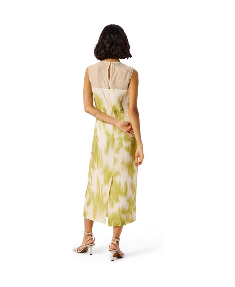 Women's Wedding-Guest Pleated Sheath Midi Dress