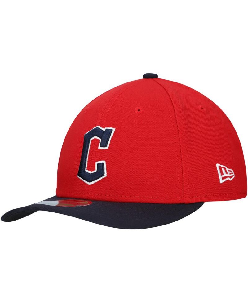 Men's Red/Black Cleveland Guardians Replica 9FORTY Adjustable Hat
