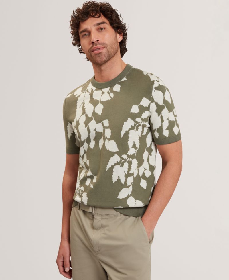 Men's Alddat Leaf Knitted T-Shirt