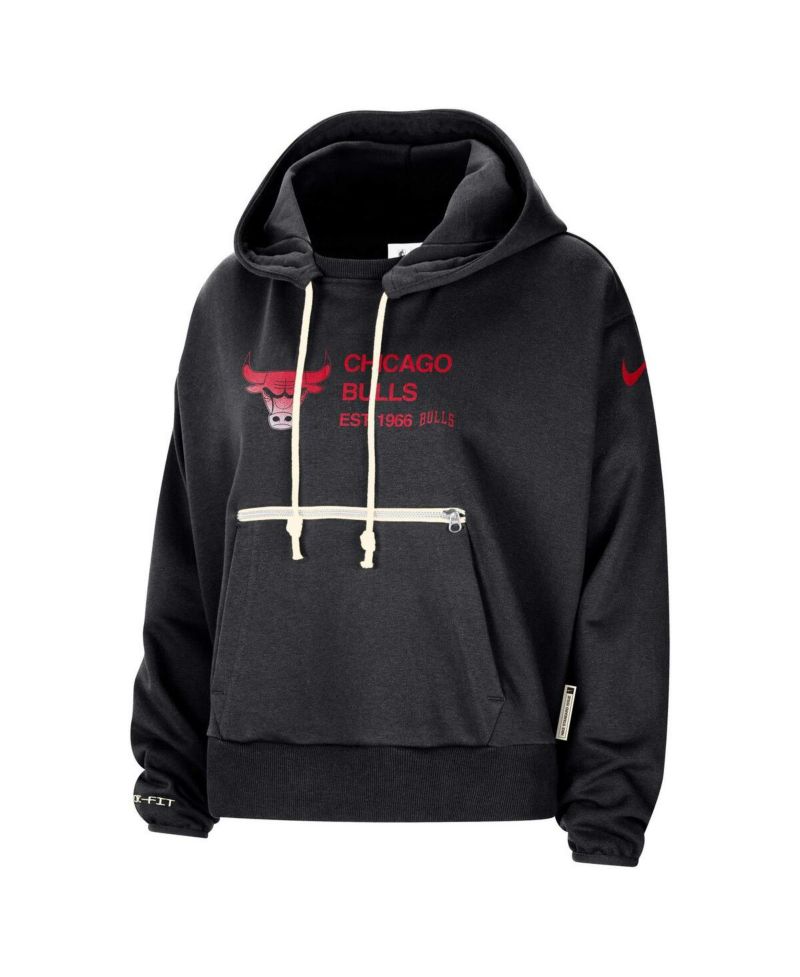 Women's Black Chicago Bulls Courtside Standard Issue Performance Pullover Hoodie