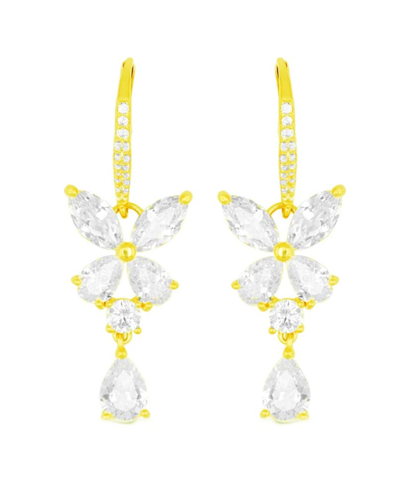 Dangling Earrings in 14K Gold or Rose Gold Plated or Sterling Silver
