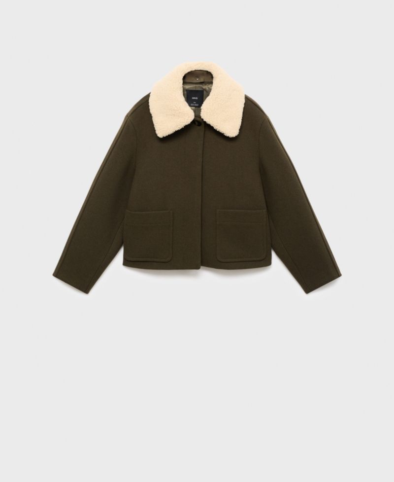 Women's Borg Collar Wool Blend Jacket