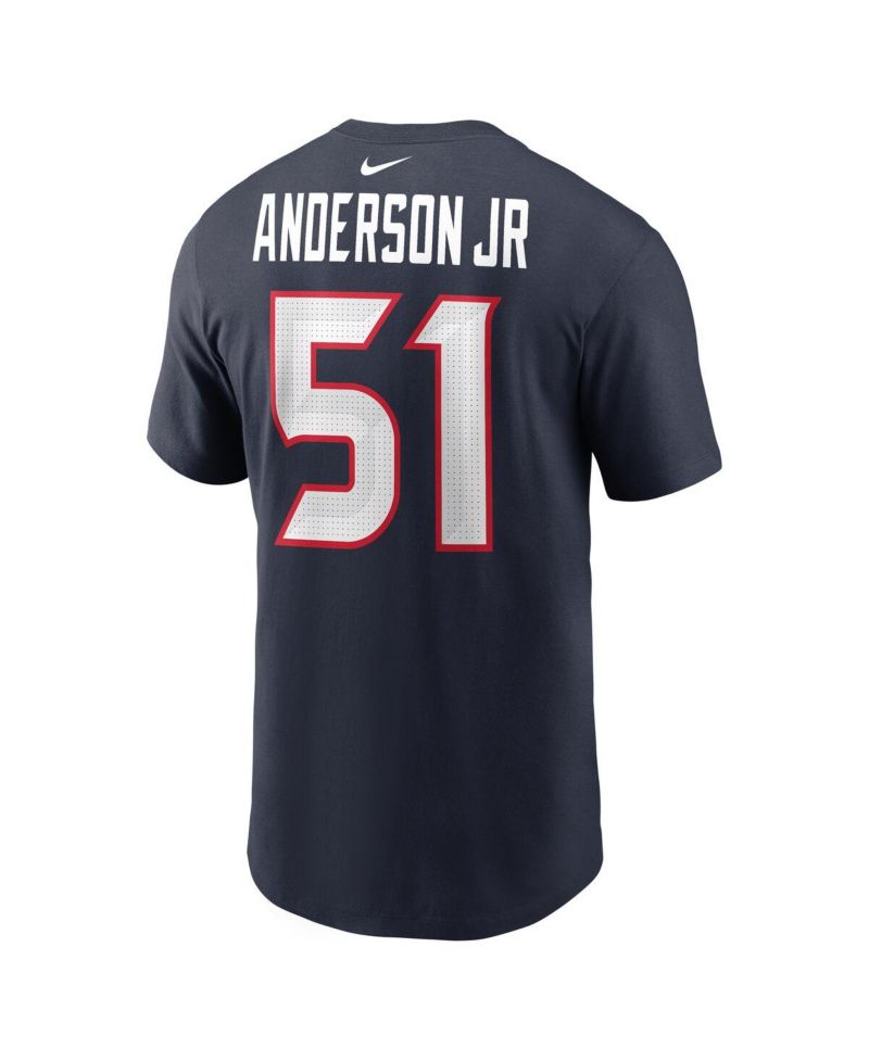 Men's Will Anderson Jr. Navy Houston Texans Player Name & Number T-Shirt