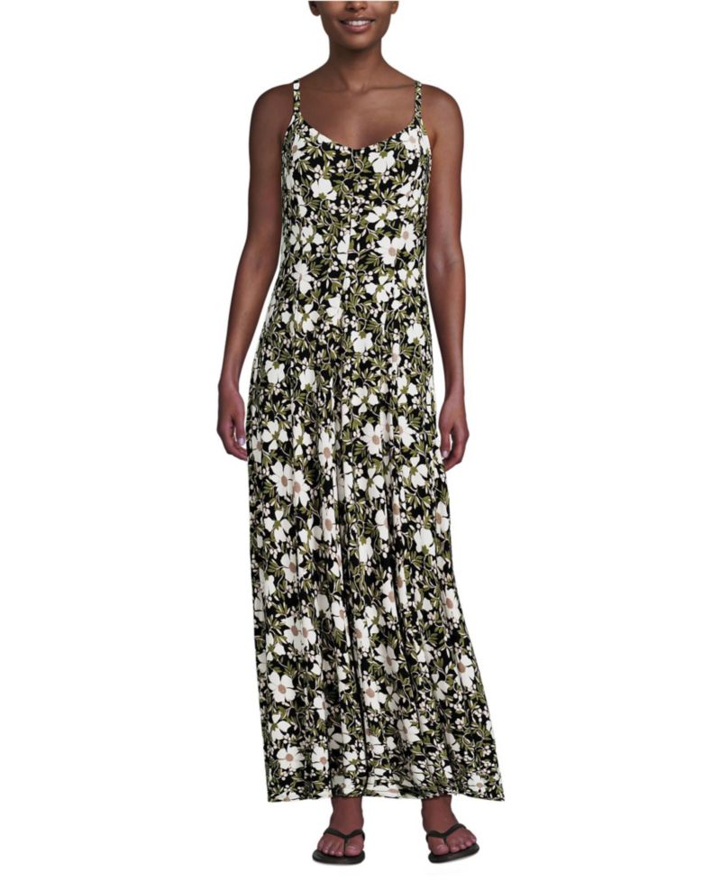 Чёрный Цветочный принт Blossom