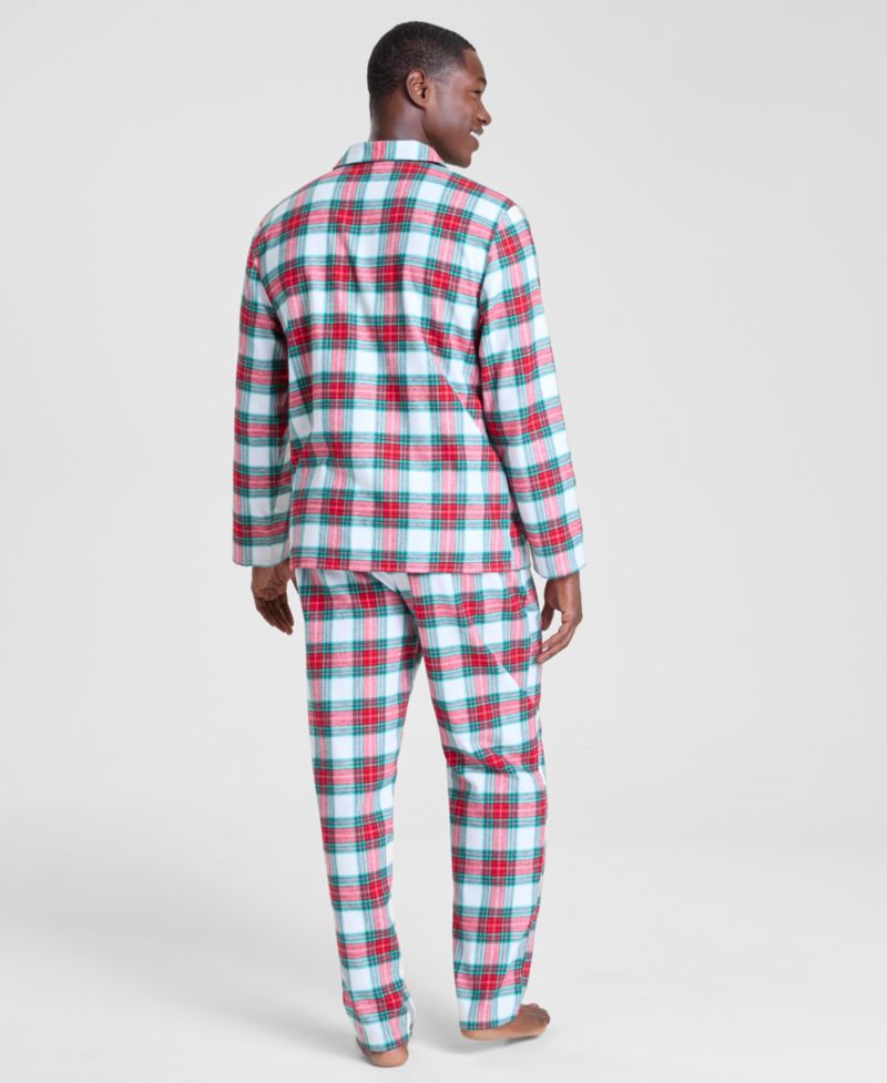Men's Merry Plaid Notch Collar Matching Family Pajamas Set