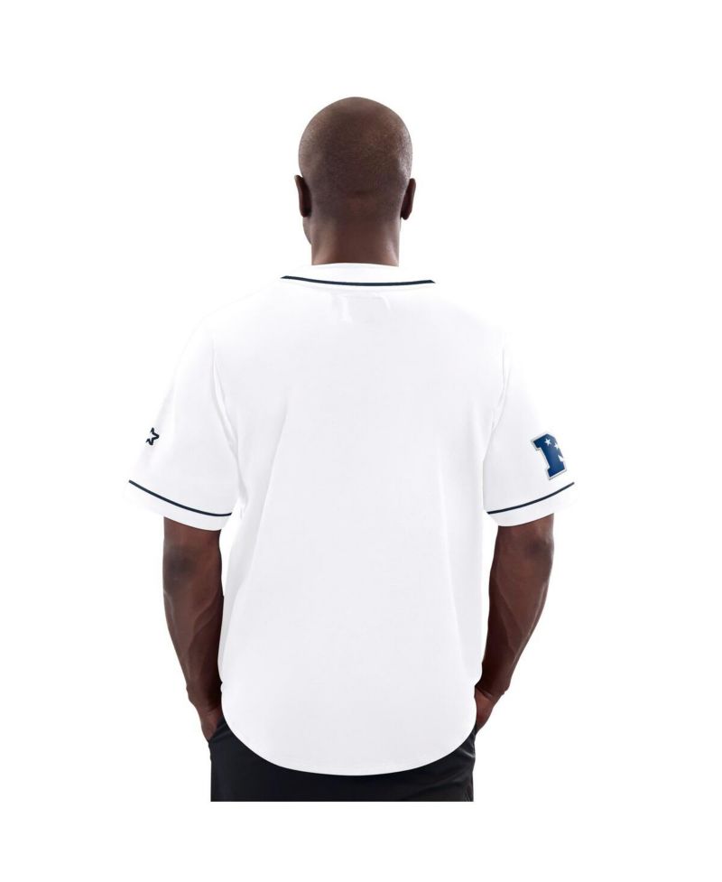 G-III Sports by Carl Banks Men's White Dallas Cowboys Relay Baseball Jersey