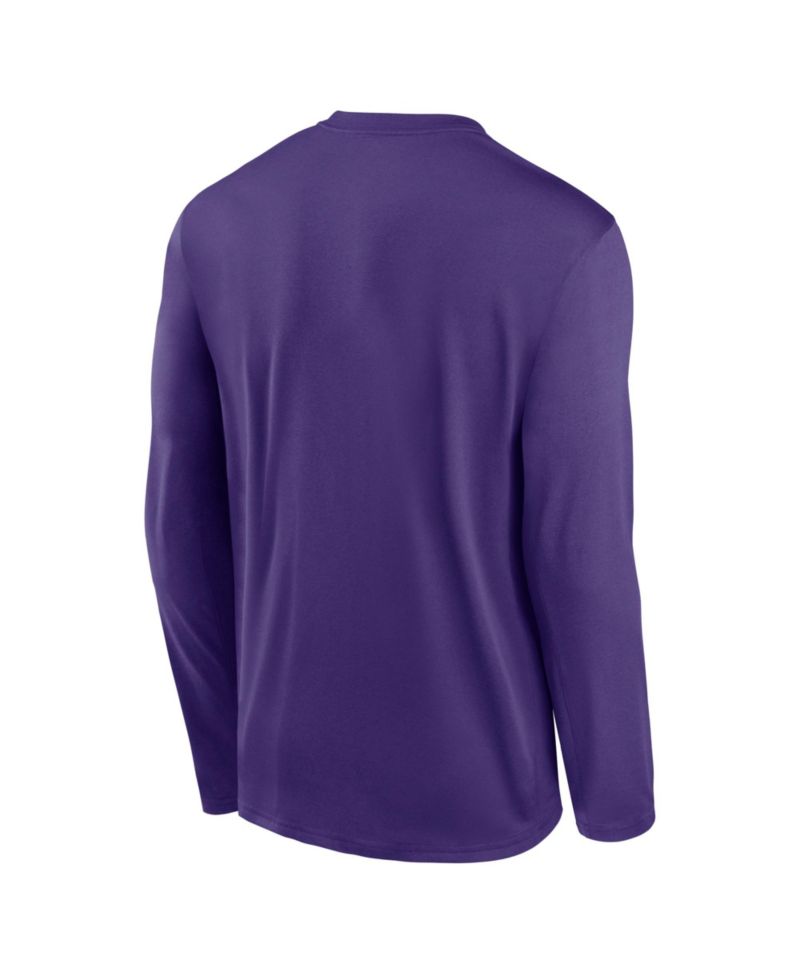 Men's Purple Minnesota Vikings Primetime Legend Icon Performance Long Sleeve T-Shirt