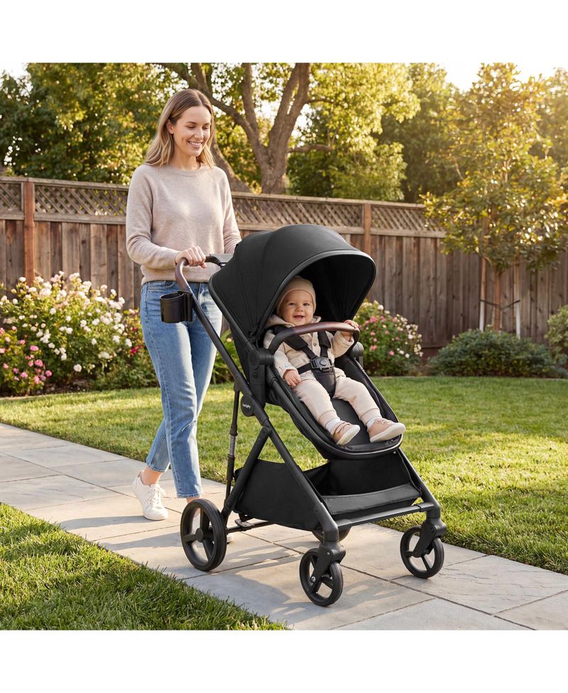 2 in 1 Baby Stroller with Bassinet Mode with Reversible Seat Adjustable Canopy